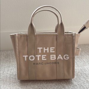 Marc Jacobs Tan Canvas Tote Bag with Structured Design